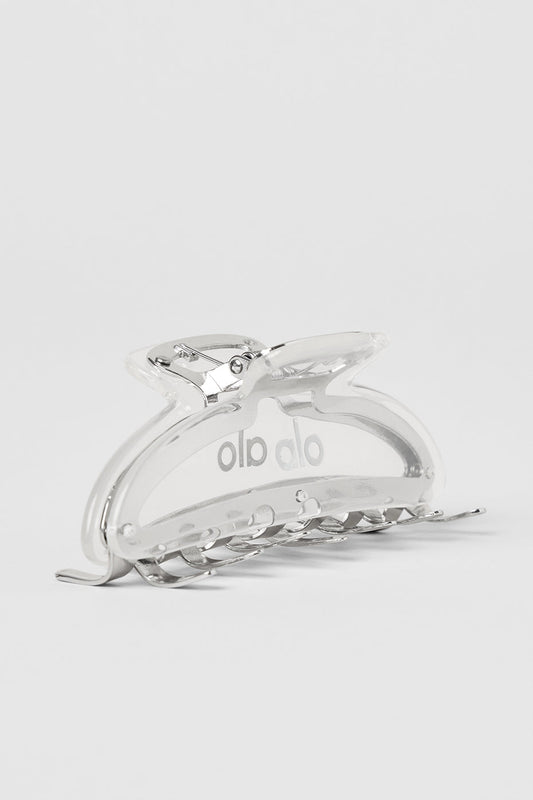Acrylic Illusion Claw Clip - Clear Acetate/Chrome