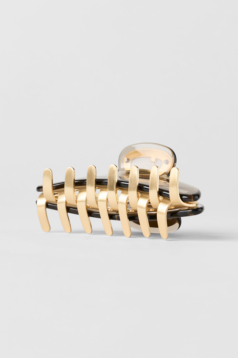Acrylic Illusion Claw Clip - Gravel/Brushed Gold