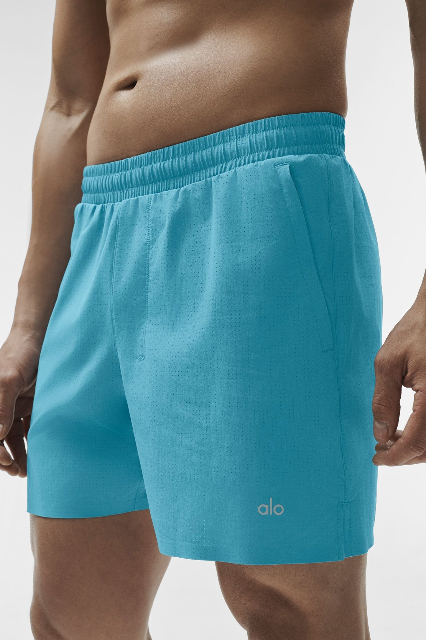5" Traction Running Short - Blue Breeze