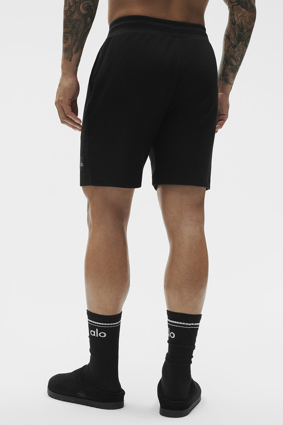 7" Waffle Lounge Short - Black