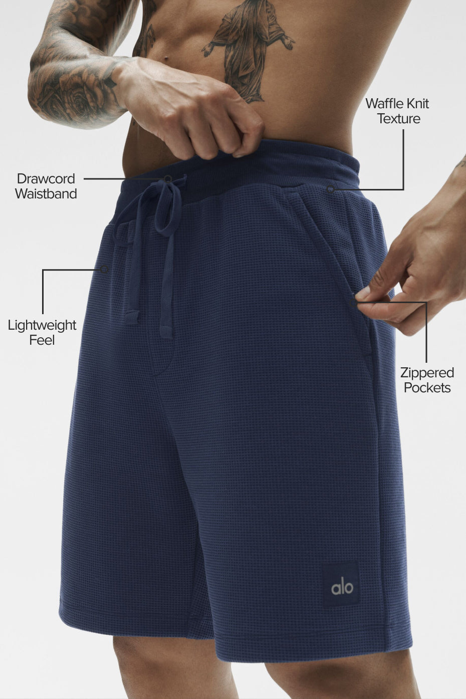 7" Waffle Lounge Short - Navy