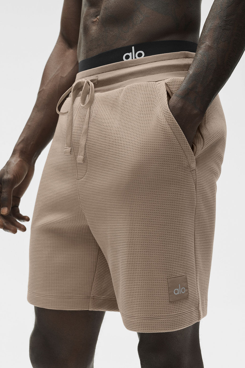 7" Waffle Lounge Short - Gravel