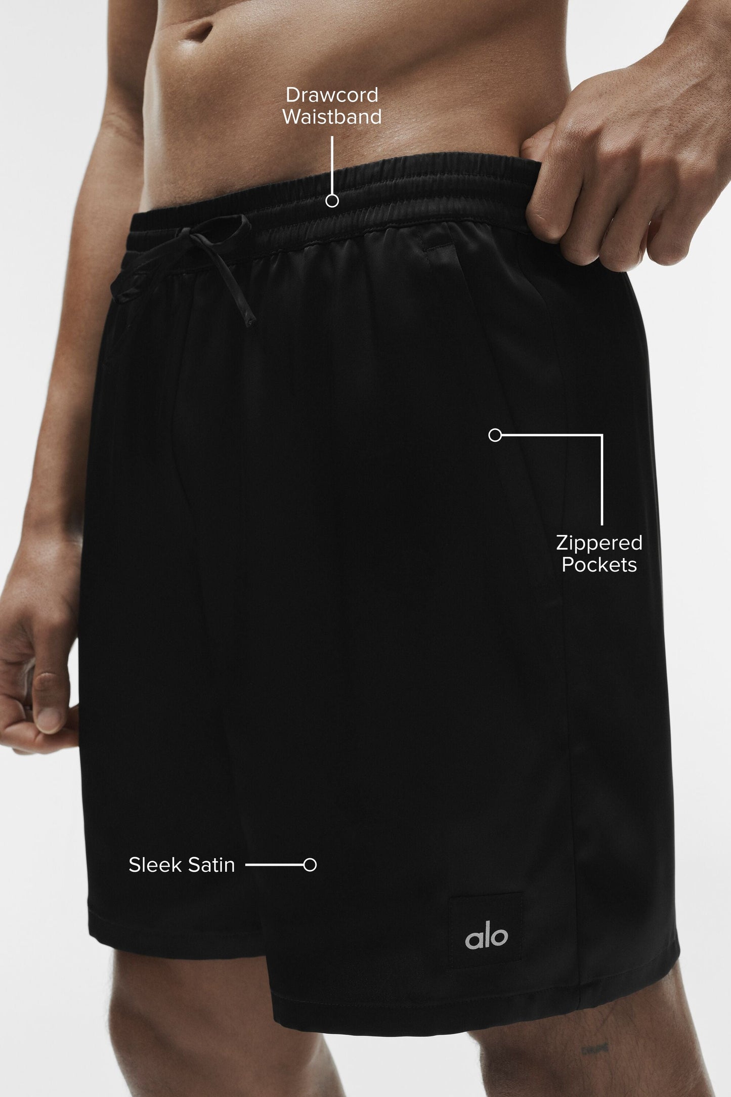 7" Satin Horizon Short - Black