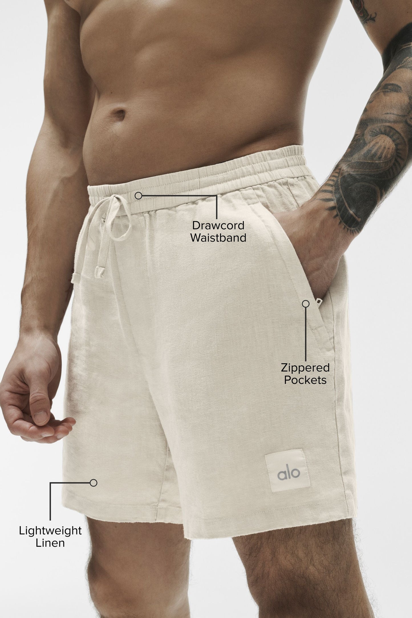 7" Linen Days Short - Bone
