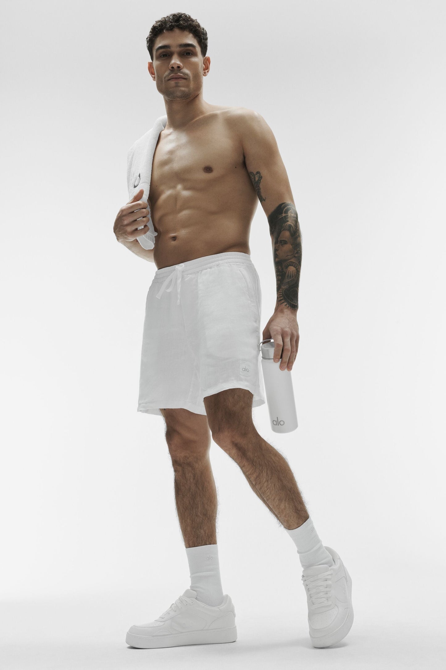 7" Linen Days Short - White