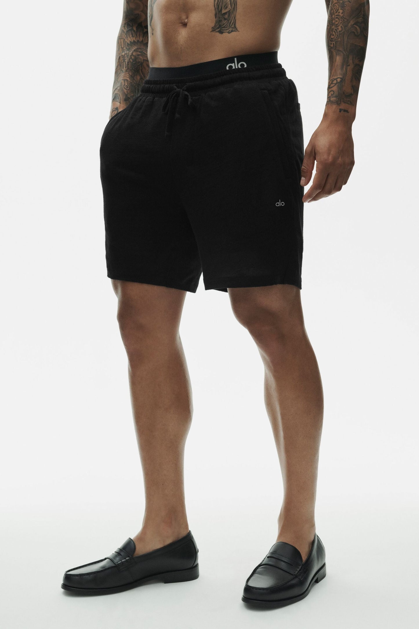 7" Linen Jersey Coastal Short - Black