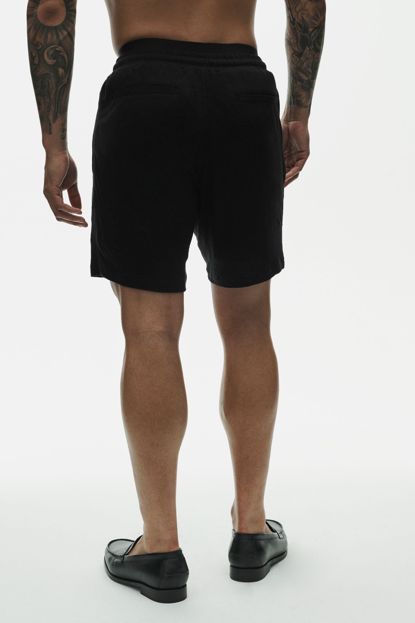 7" Linen Jersey Coastal Short - Black