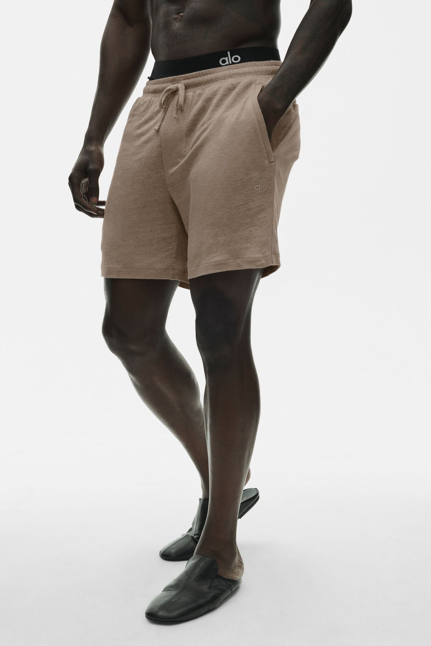 7" Linen Jersey Coastal Short - Gravel