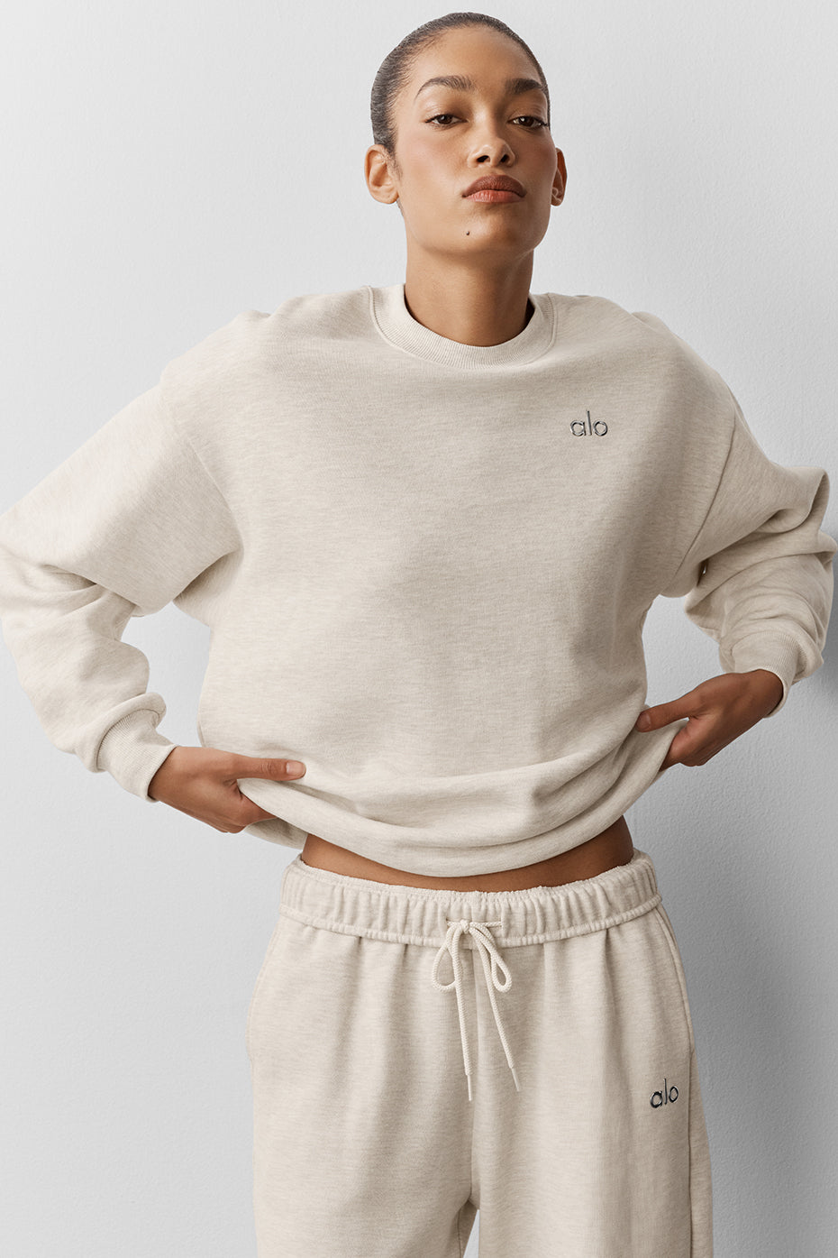Accolade Crew Neck Pullover - Oatmeal Heather