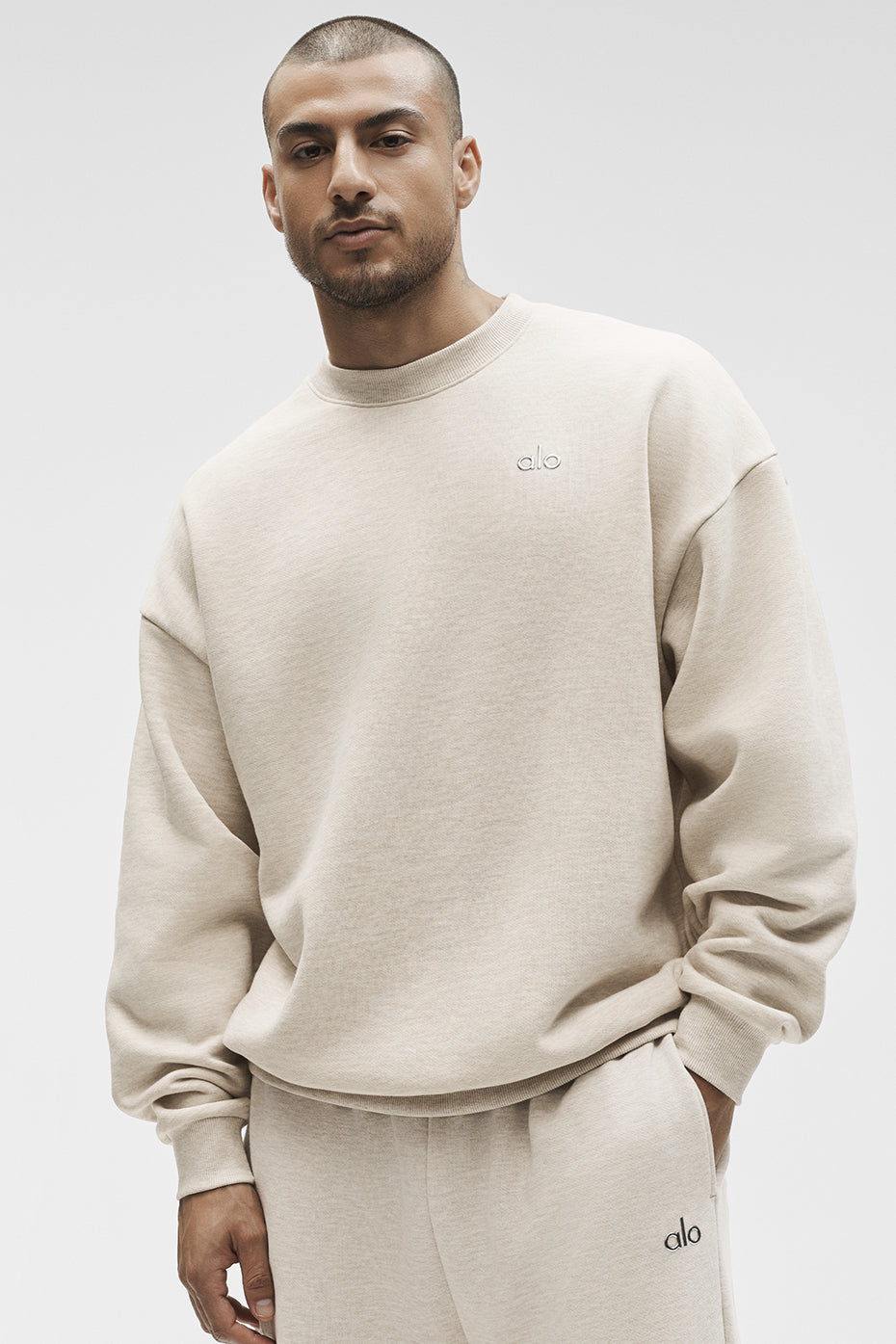 Accolade Crew Neck Pullover - Oatmeal Heather