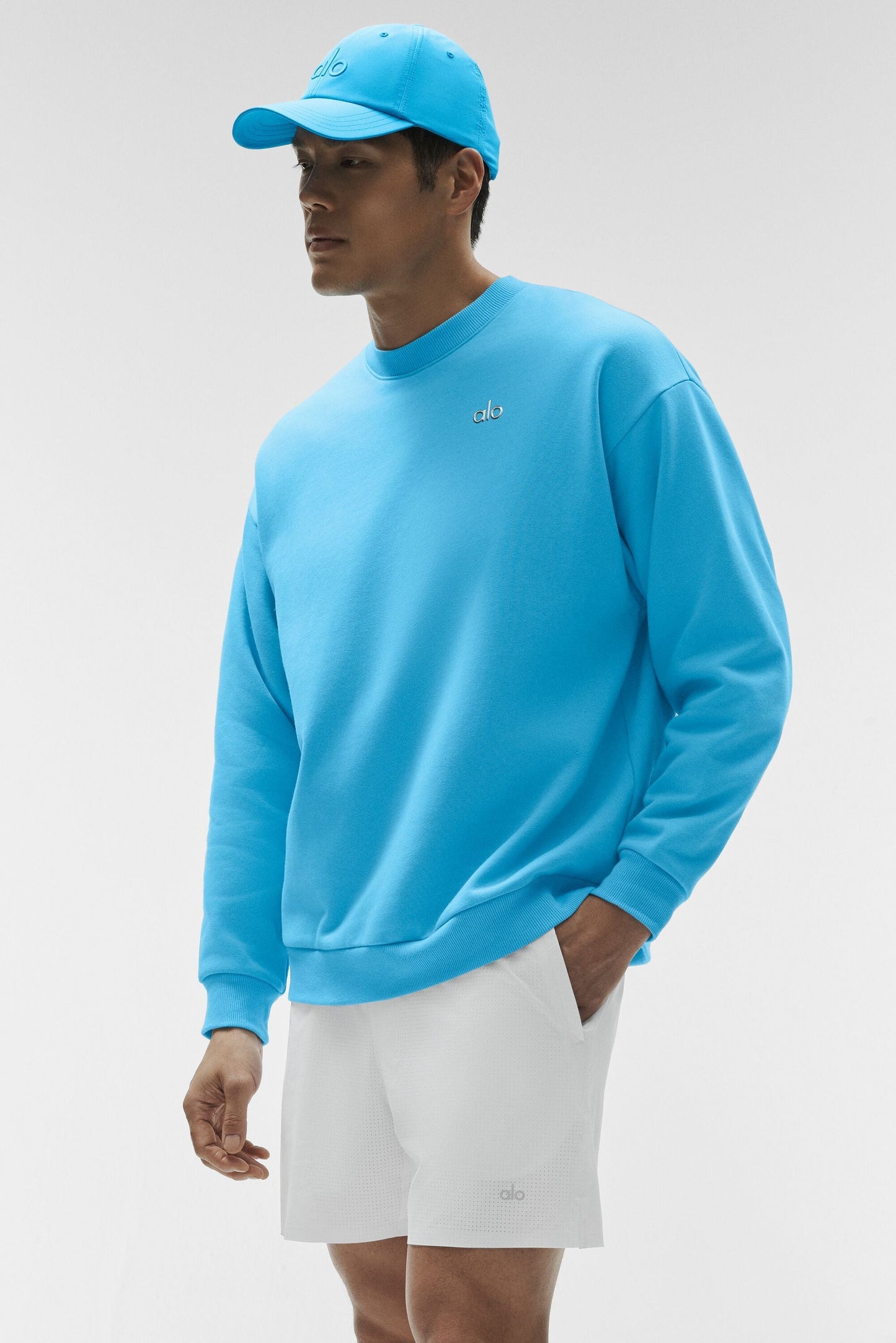 Accolade Crew Neck Pullover - Azure Blue