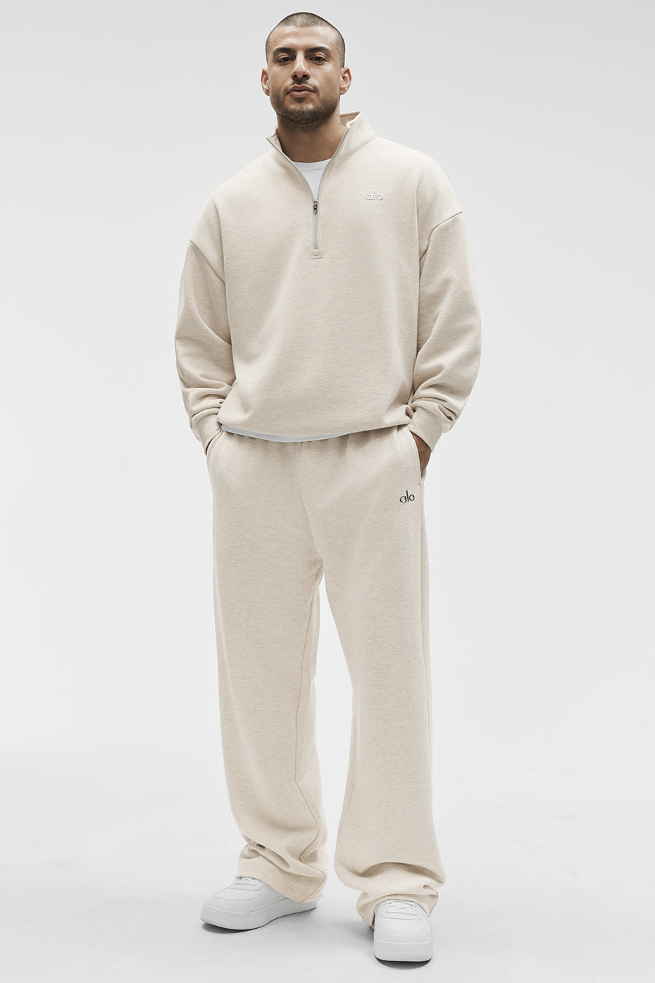 Accolade 1/4 Zip Pullover - Oatmeal Heather