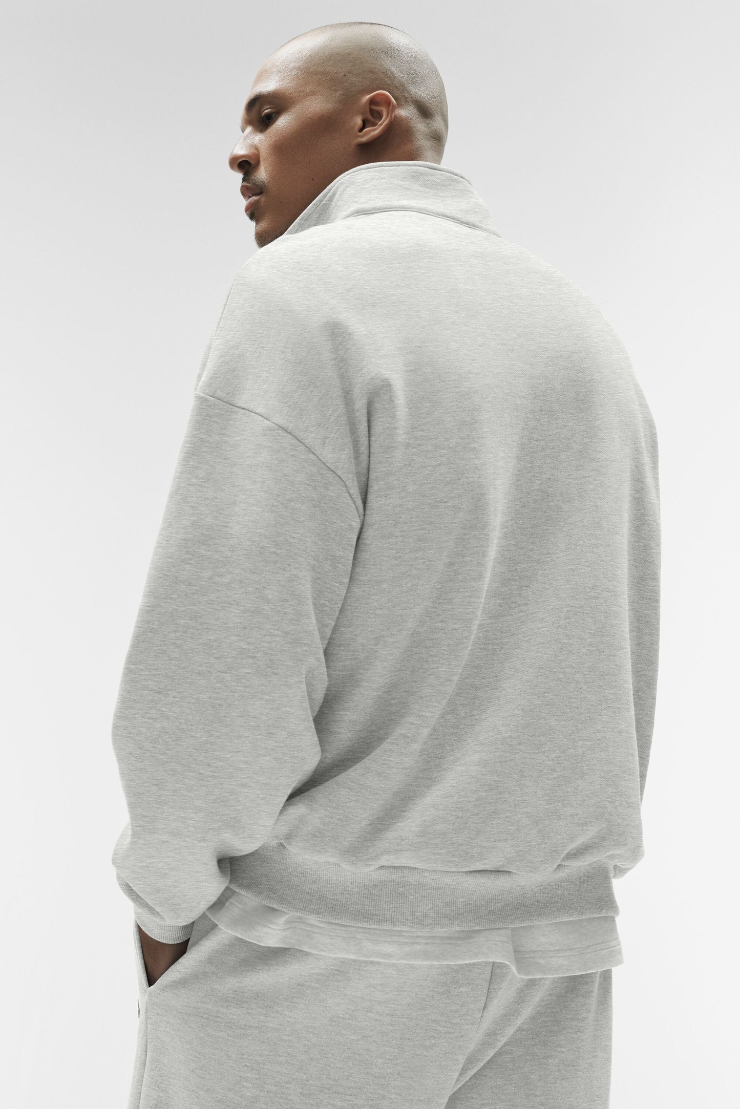Accolade 1/4 Zip Pullover - White Heather