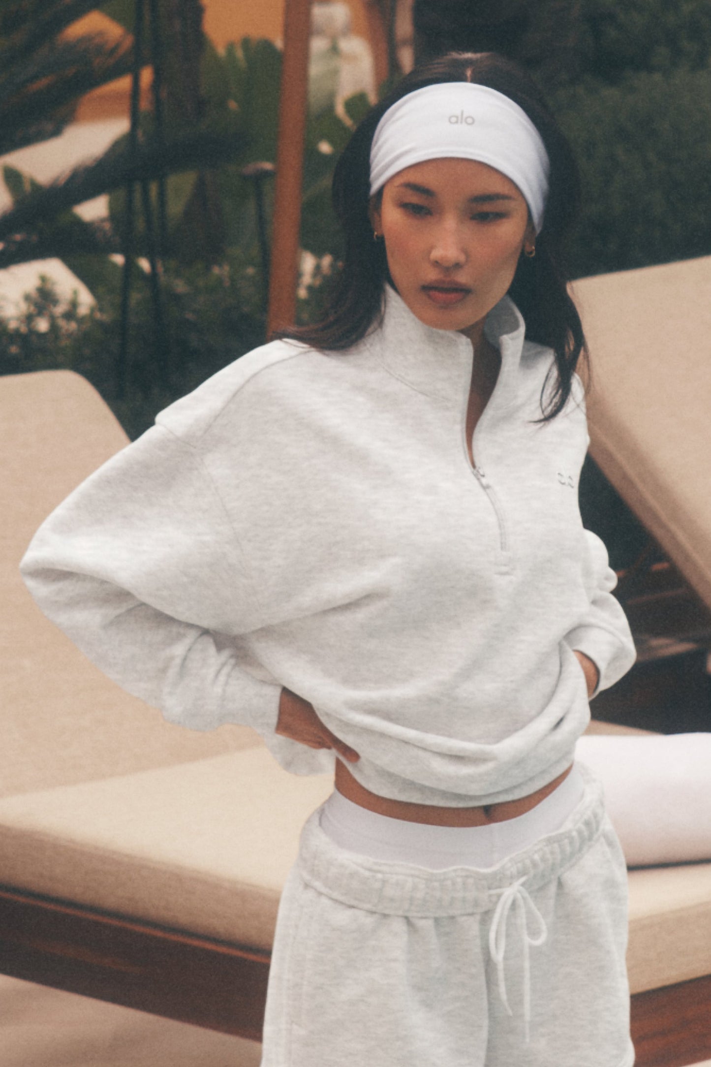 Accolade 1/4 Zip Pullover - White Heather