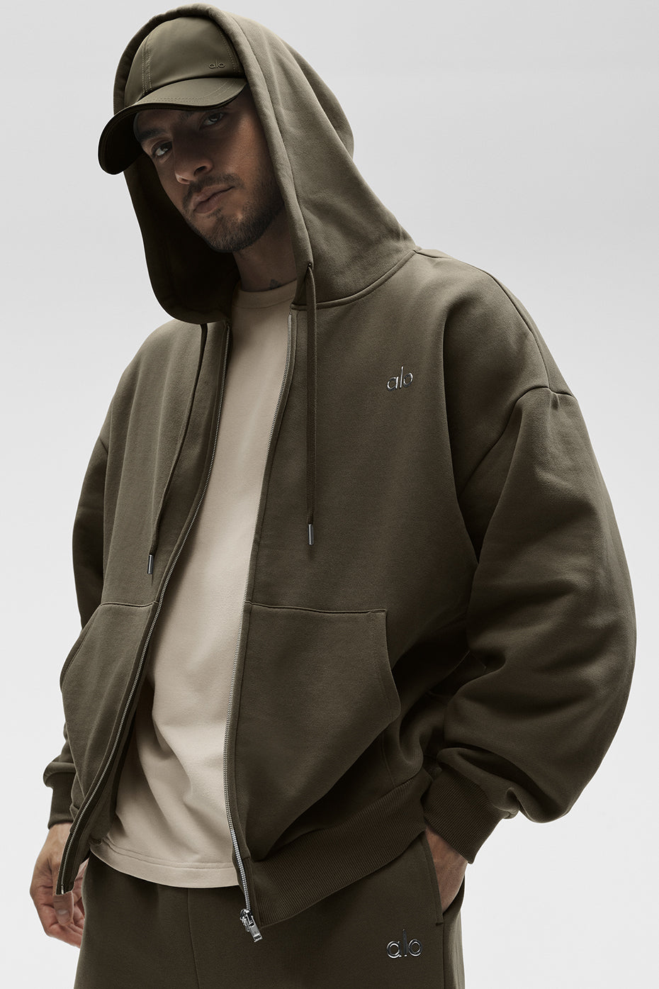 Accolade Full Zip Hoodie - Olive Tree