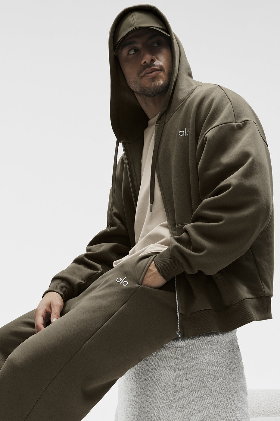 Accolade Full Zip Hoodie - Olive Tree