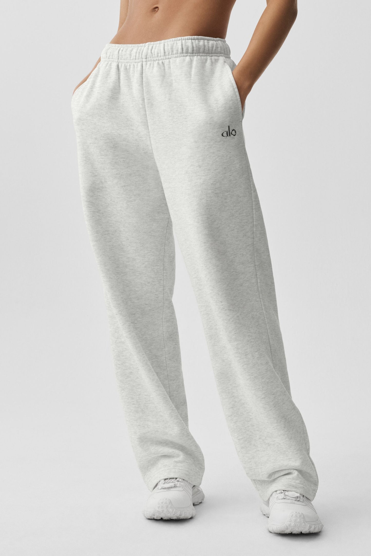 Accolade Straight Leg Sweatpant - White Heather
