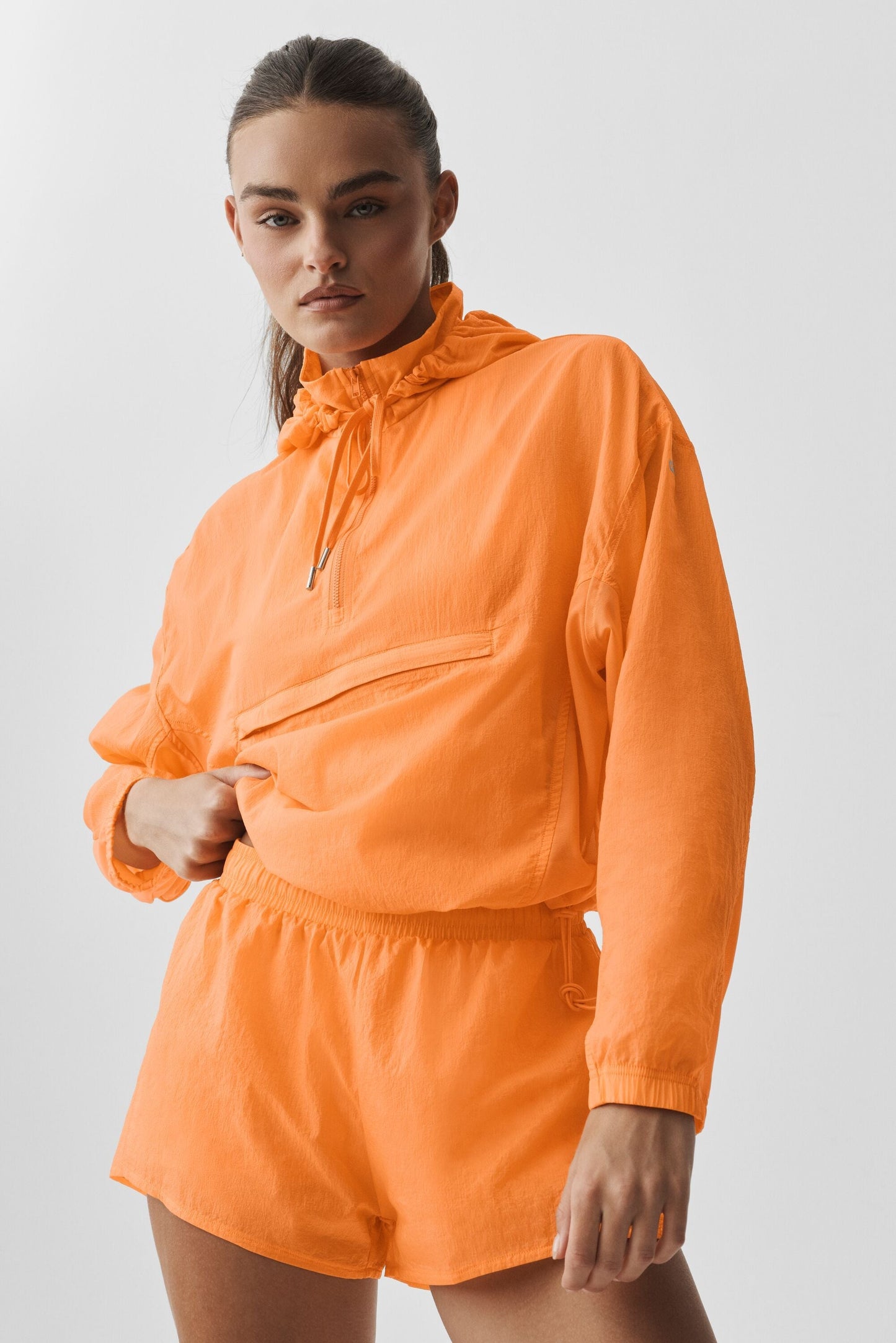 1/4 Zip Go Time Pullover - Satsuma Breeze