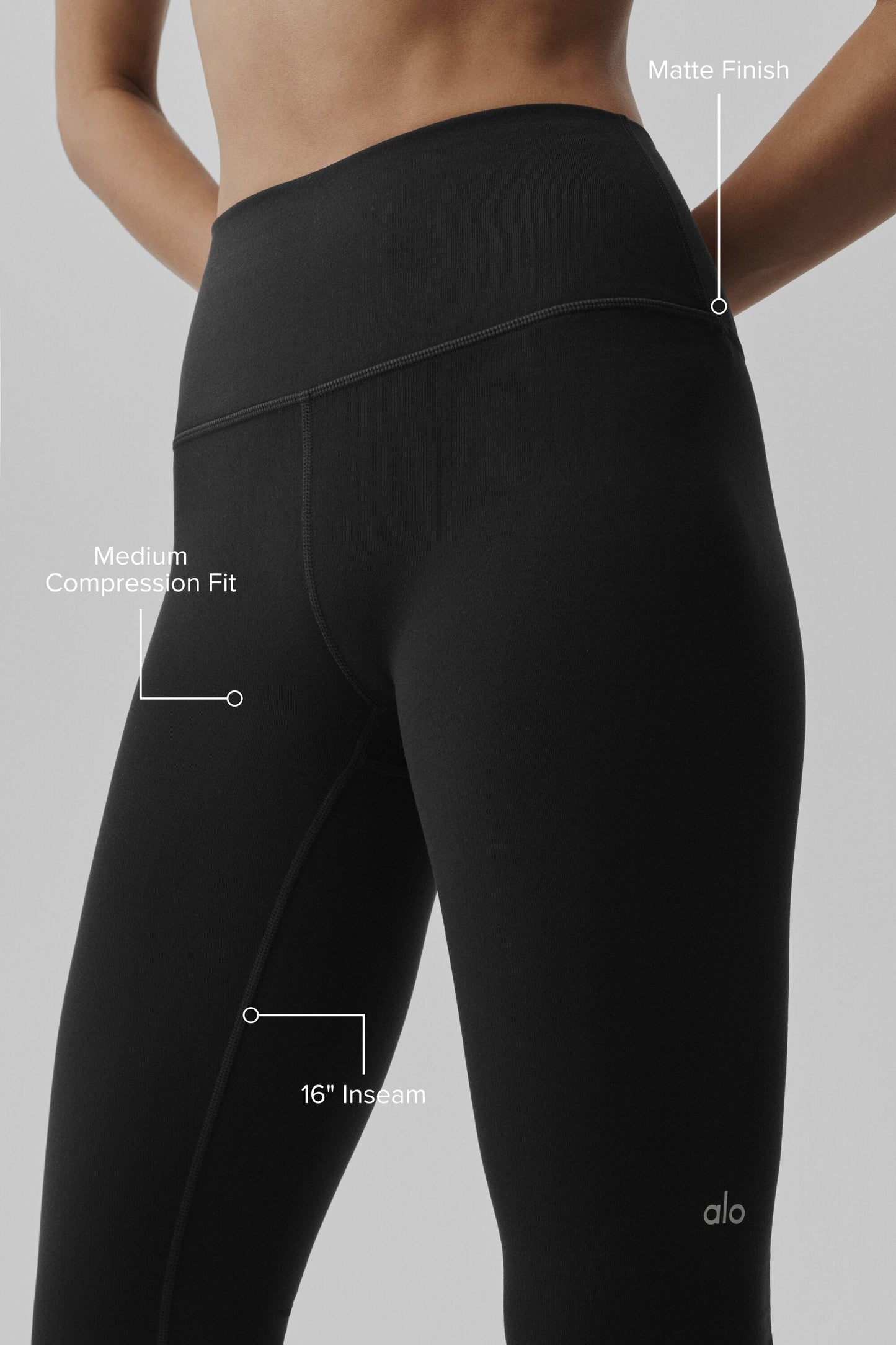 16" High-Waist Airbrush Capri - Black