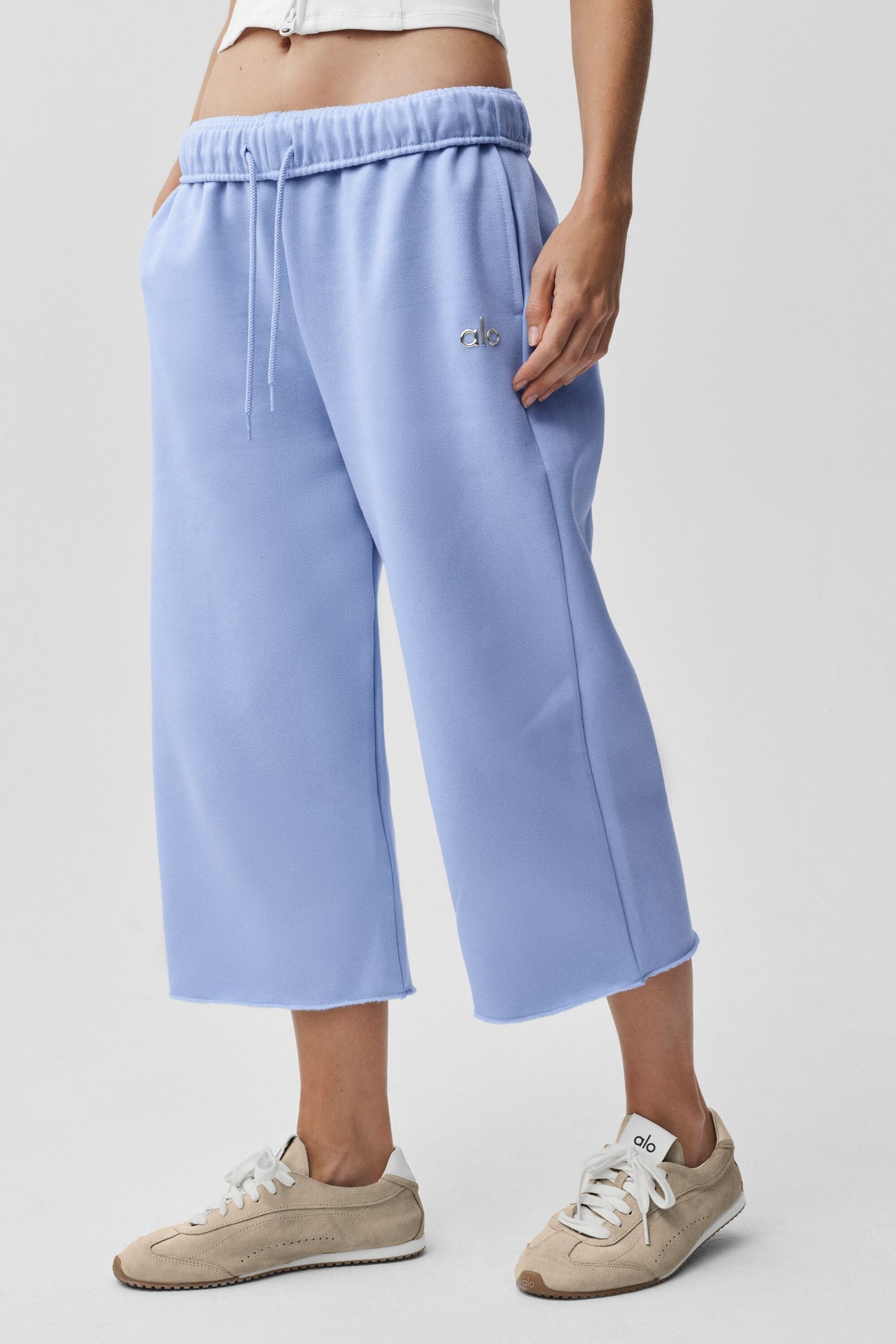 Accolade Cutoff Sweatpant - Light Provence Blue