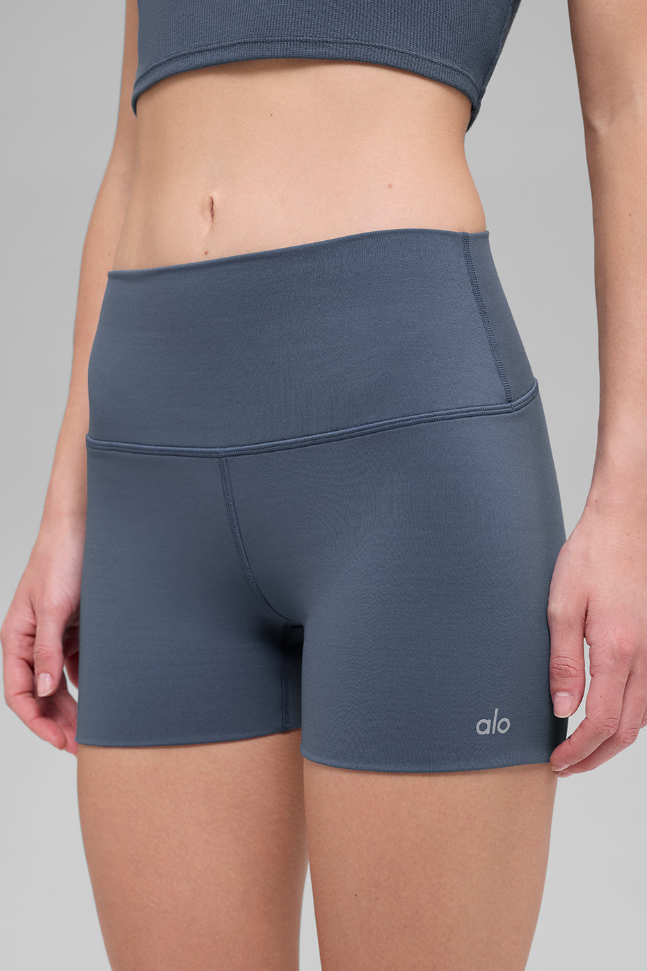3" ALO Softsculpt High-Waist Precision Short - Bluestone