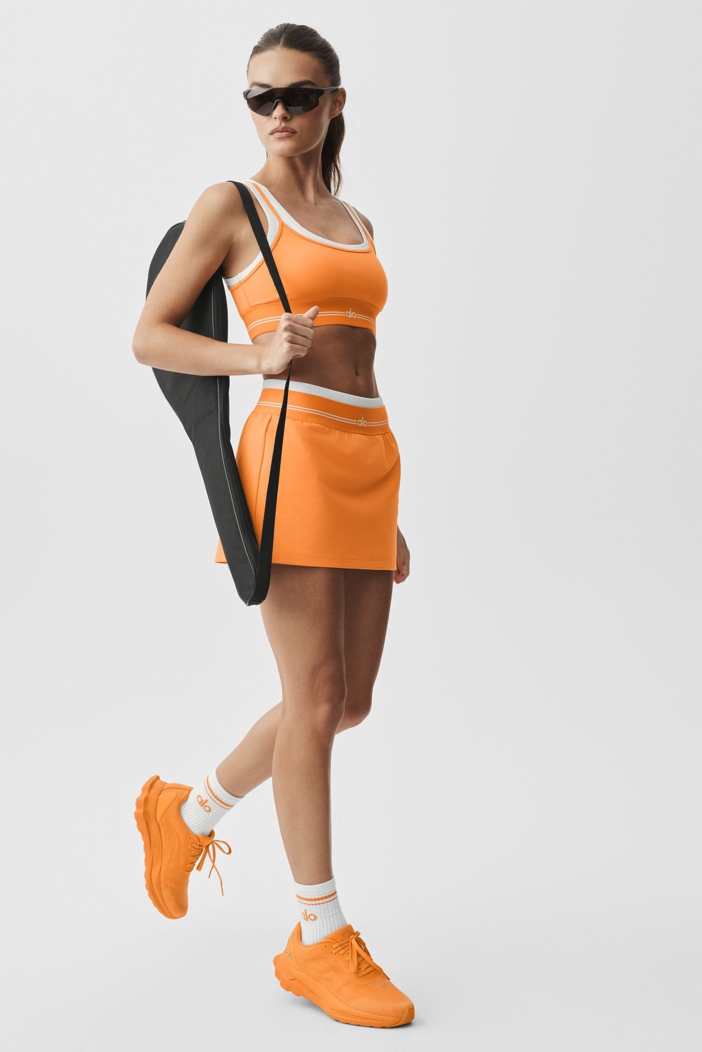 Airbrush Better Together Tennis Skirt - Satsuma Breeze/White