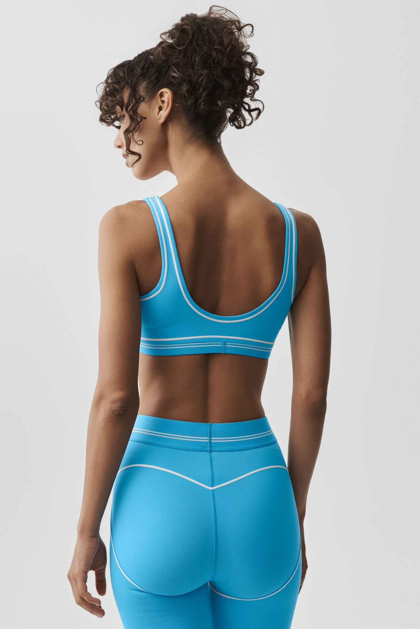 Airbrush Heart Throb Bra - Azure Blue/White