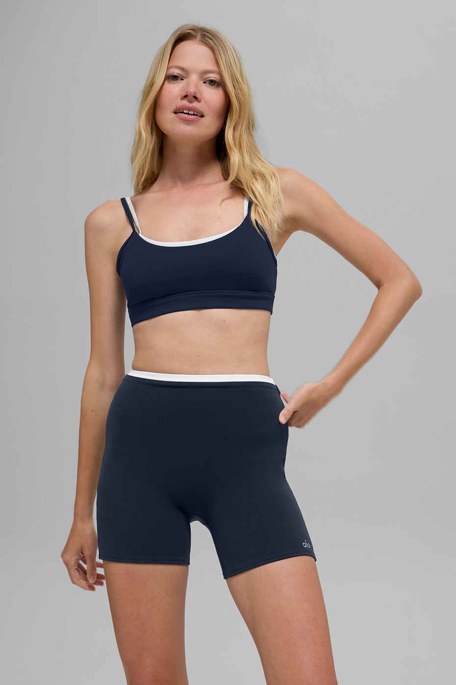 Airbrush Double Up Bra - Navy/White
